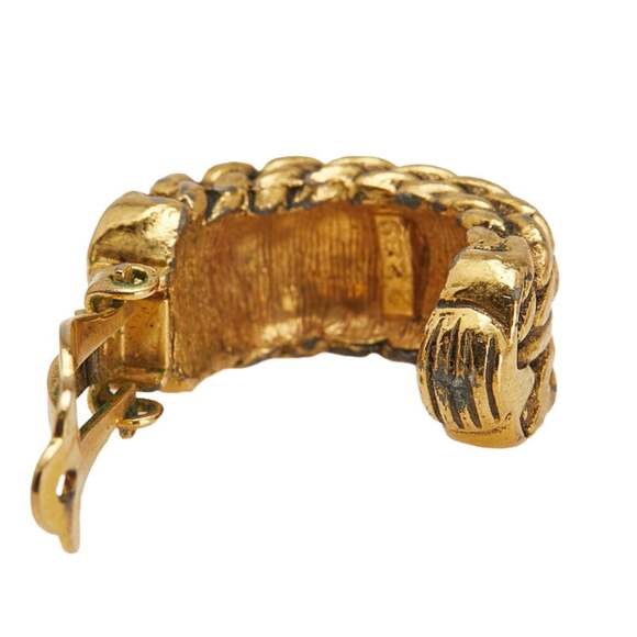 Cc Logo Clip-On Earrings Metal Gold- #209595C55B - Picture 4 of 4